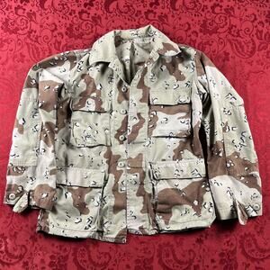 VTG Military Combat Coat Small Regular Chocolate Chip Desert Storm Camo DBDU 90s